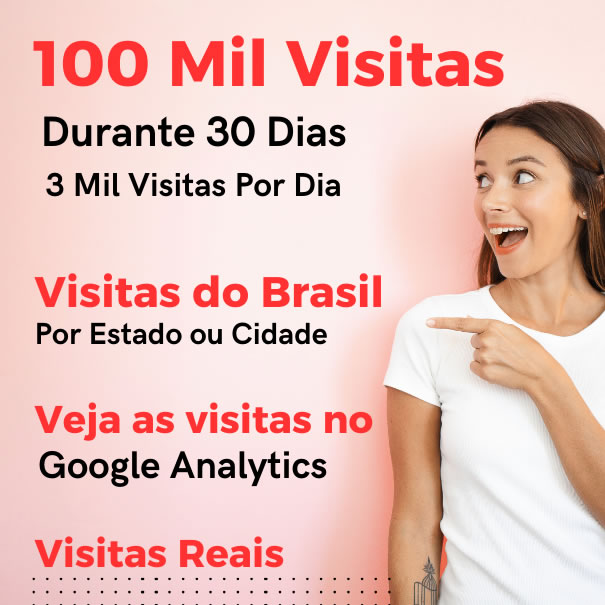 100 Mil Visitas Reais do Brasil Durante 30 Dias Google Analytics