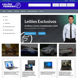 Criar Site Leilão Wordpress Português Responsivo 233 A Fácil de Editar