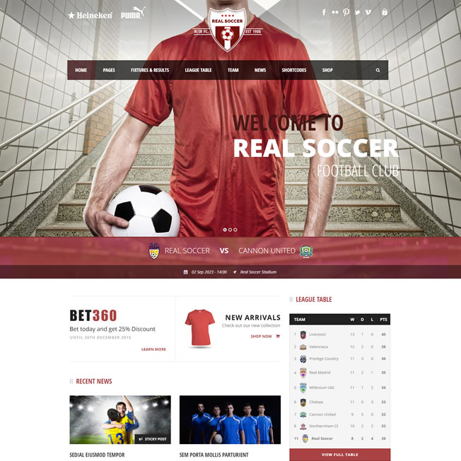 Criar Site Esporte Clube