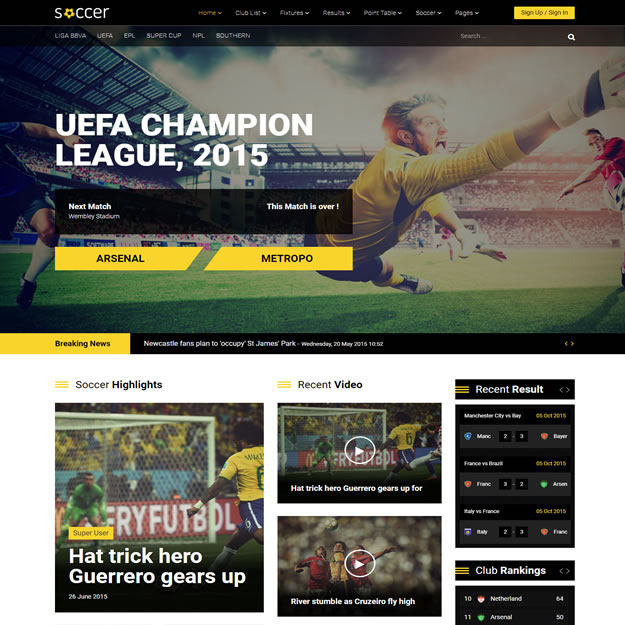 Criar Site Futebol Joomla