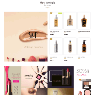 Loja Virtual Cosméticos Tema WordPress Maquiagem 923 S