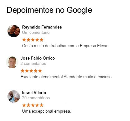 Depoimentos do Google