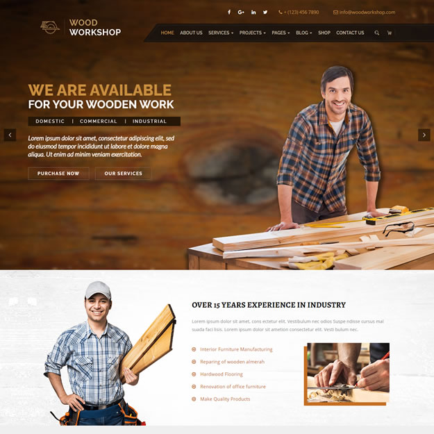 Tema WordPress Marcenaria Responsivo 1289 Tema WordPress Marcenaria Responsivo 1289
