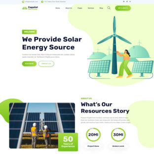 Criar Site Energia Solar HTML Responsivo 1513 S