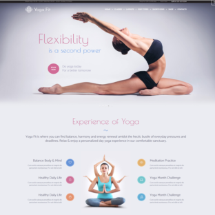 Criar Site Pilates Yoga Wordpress 1578 S Com Painel de Controle Fácil de Editar