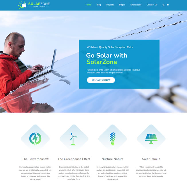 Criar Site Energia Solar WordPress 1583 S Com Painel Fácil de Editar