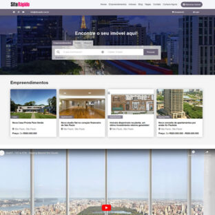 Criar Site Imóveis Imobiliária Script PHP Responsivo Português 1599 S