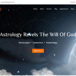 Criar Site Horóscopo HTML Responsivo 1600 S Esotérico Astrologia