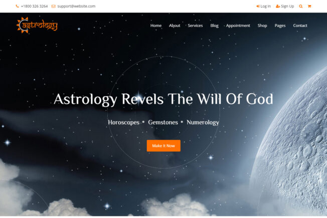 Criar Site Horóscopo HTML Responsivo 1600 S Esotérico Astrologia
