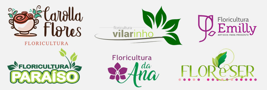 exemplos de logotipos de floricultura