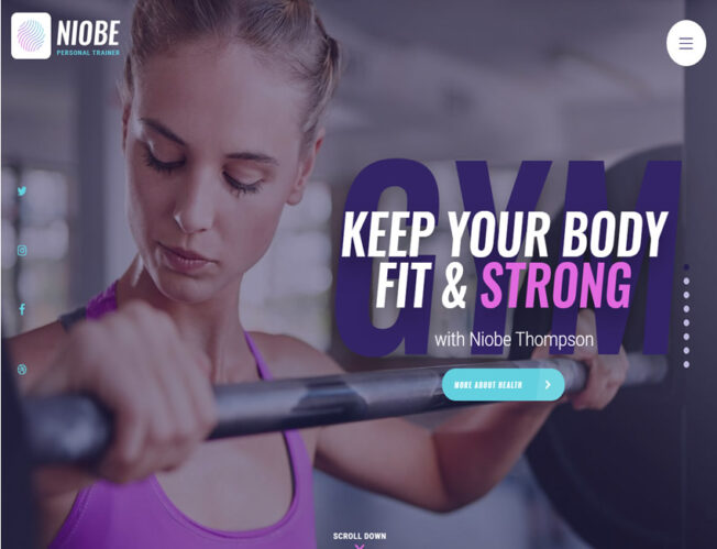 Criar Site Personal Trainer Coach Trainer R208 Fácil de Editar
