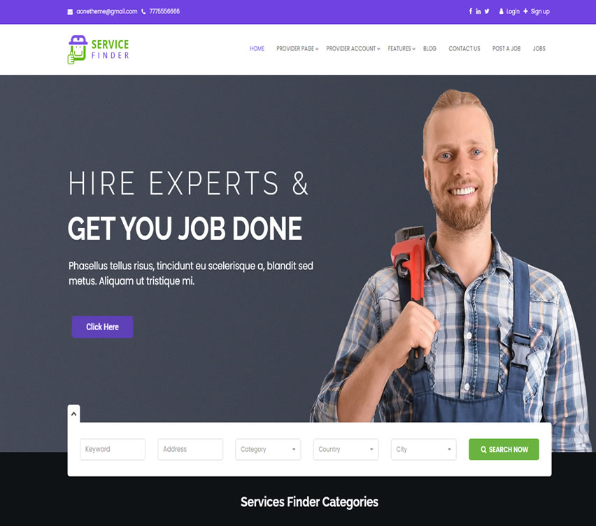 Criar Site Marido de Aluguel Wordpress Responsivo 1608