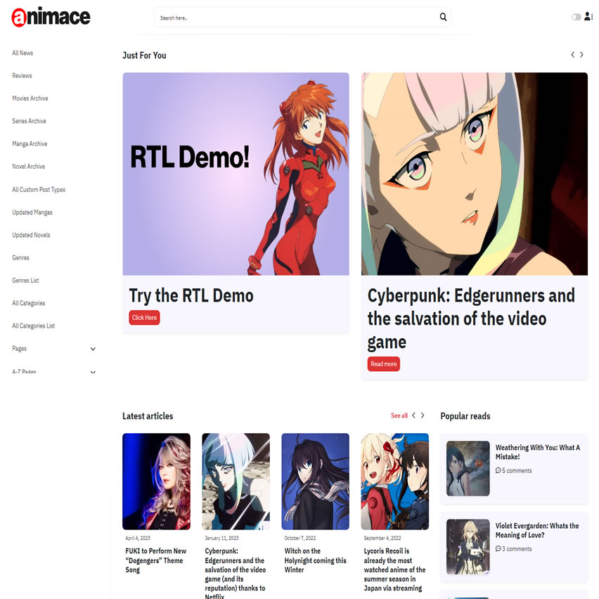 Criar Site Para Anime Mangá Wordpress 246S