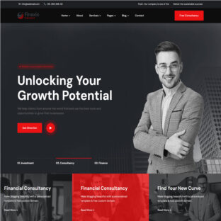 Tema Wordpress Empresa Consultoria Elementor 1637S Fácil de Editar