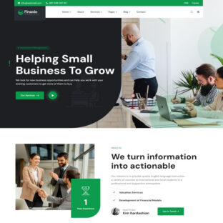 Tema Wordpress Empresa Consultoria Elementor 1637S Fácil de Editar