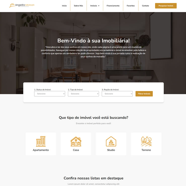 Tema Wordpress Site Imobiliária Imóveis Português Elementor 1619S Fácil de Editar