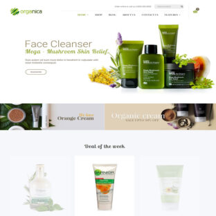 Criar Site de Loja de Cosméticos Naturais Template Wordpress Fácil de Editar 1762