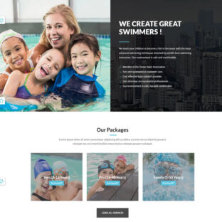 Criar Site Escola de Natação Template Wordpress 1777
