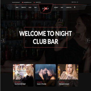 Criar Site Balada Night Dança Noite Template Wordpress Fácil de Editar 1809 S
