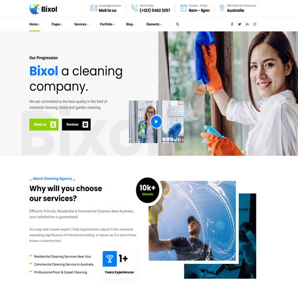 Criar Site Landing Page Limpeza Faxina Template Wordpress 11 Modelos Fácil de Editar 1885