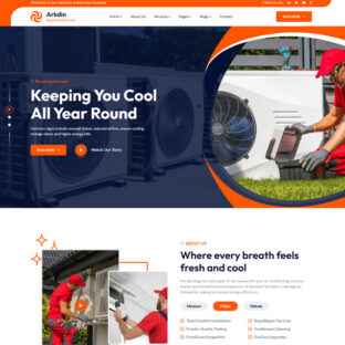 Tema Site Manutenção e Instalação de Ar Condicionado HTML5 1891