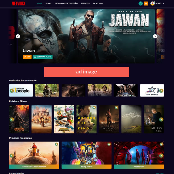 Criar Site Estilo Netflifx Streaming Template Wordpress Português Fácil de Editar 1904