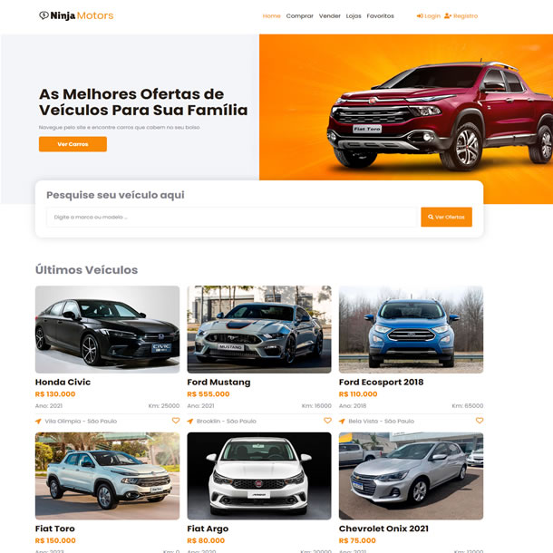 Criar Site Classificados de Carros Template Wordpress Português Elementor Fácil de Editar 1926