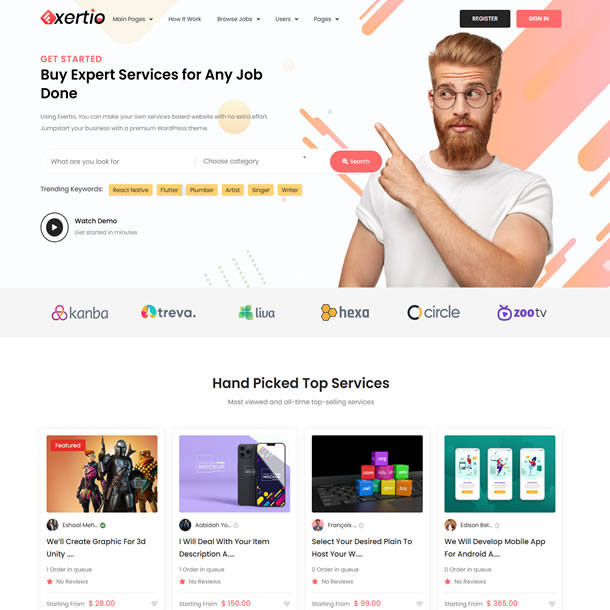 Criar Site de Micro Tarefas Serviços Pequenos Template Wordpress Elementor 1943