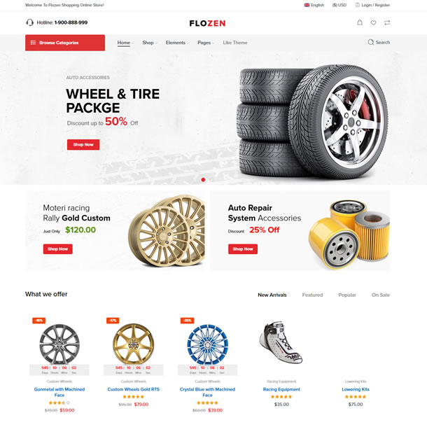 Tema Loja Virtual Auto Peças Wordpress Fácil de Editar 1933