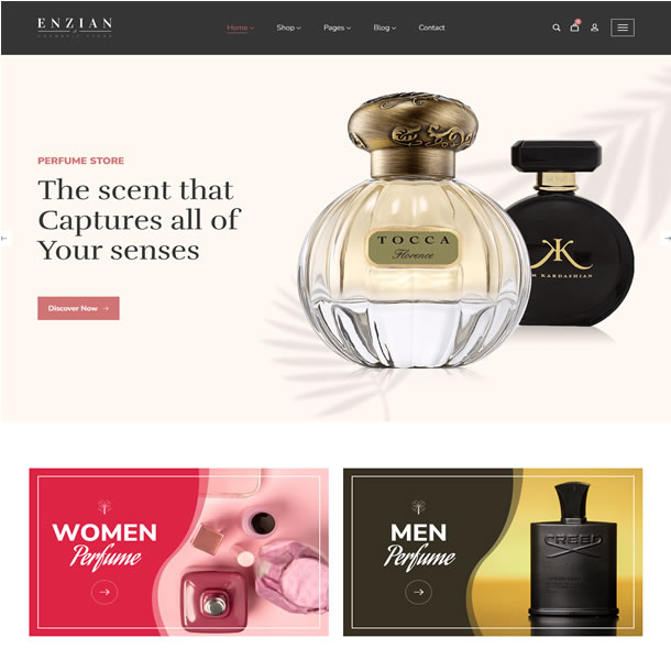 Criar Site de Loja de Perfumes e Cosméticos Tema WordPress Elementor Fácil de Editar 1975