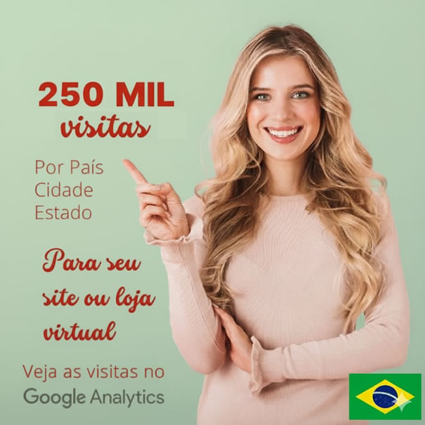 250 Mil Visitas Reais do Brasil Durante 30 Dias Google Analytics 250 mil visitas