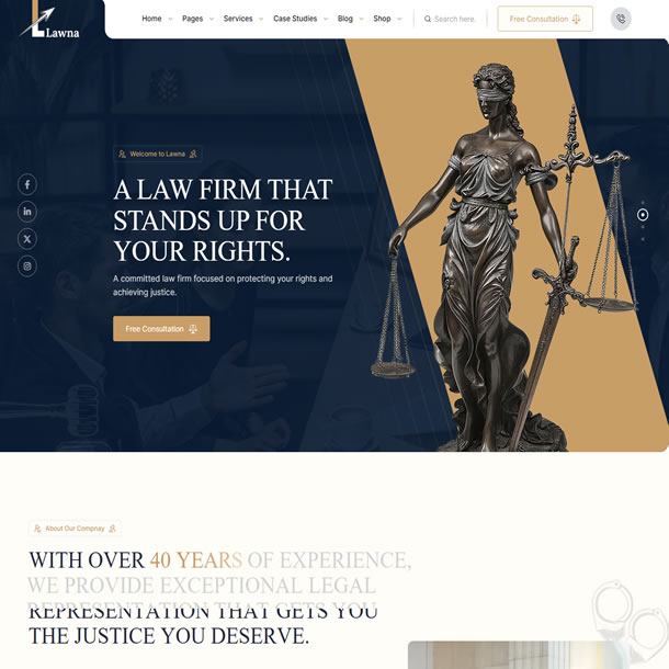 Tema Wordpress Site Advogado Empresa Responsivo 1541 S Com Painel Fácil de Editar